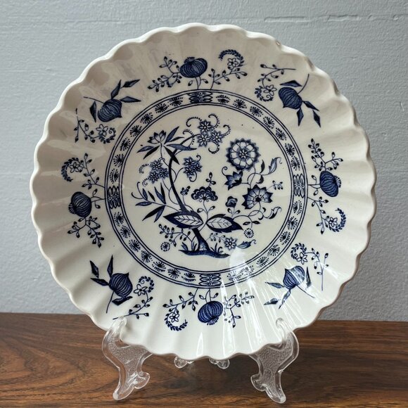 J&G Meakin England Classic White Nordic Blue Onion Cereal Bowl 6-1/2" - Picture 1 of 11